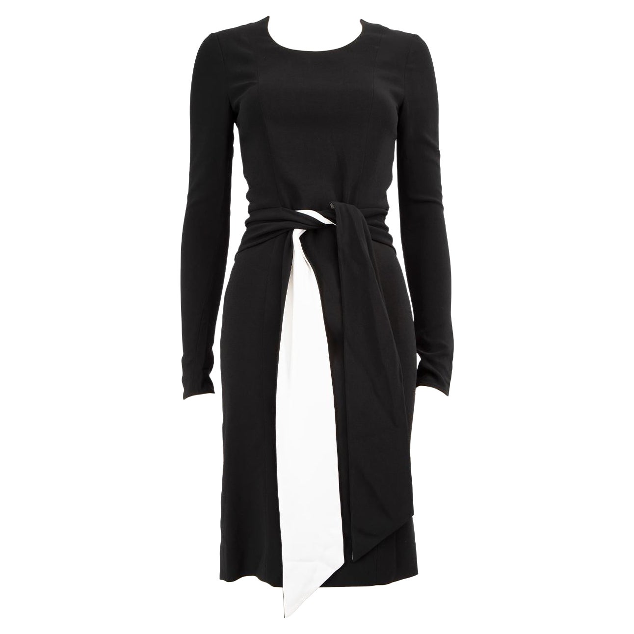 Givenchy - Vestito nero al ginocchio con cintura Taglia XS in vendita