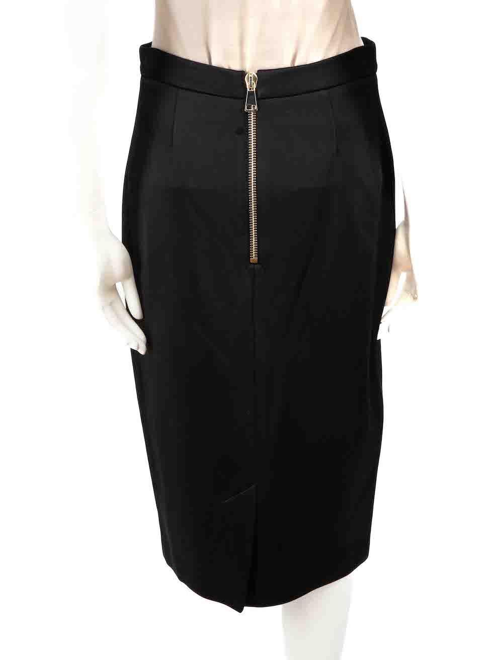 Givenchy Black Knee-Length Skirt Size L In Good Condition For Sale In London, GB