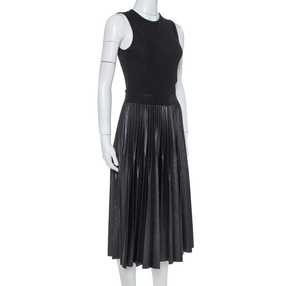 a sleeveless black givenchy gown