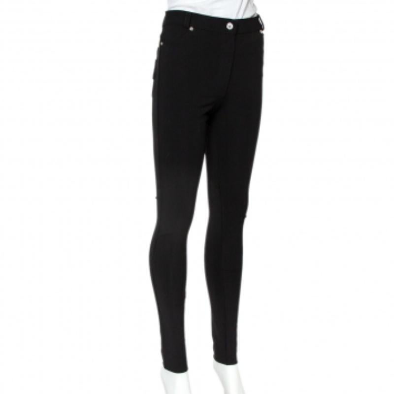 Givenchy Black Knit Skinny Leggings M In Excellent Condition For Sale In Dubai, Al Qouz 2