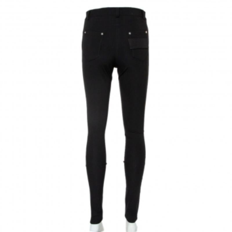 Women's Givenchy Black Knit Skinny Leggings M For Sale