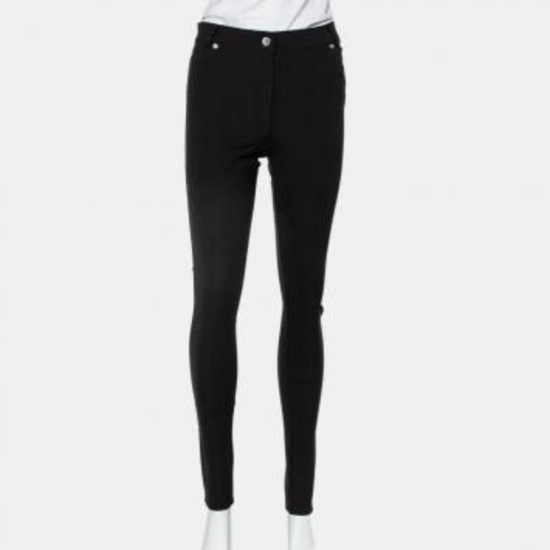 Givenchy Black Knit Skinny Leggings M For Sale 1