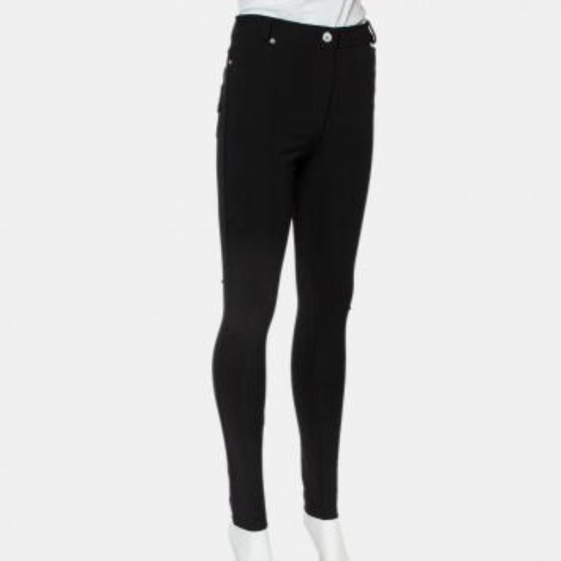 Givenchy Black Knit Skinny Leggings M For Sale 2