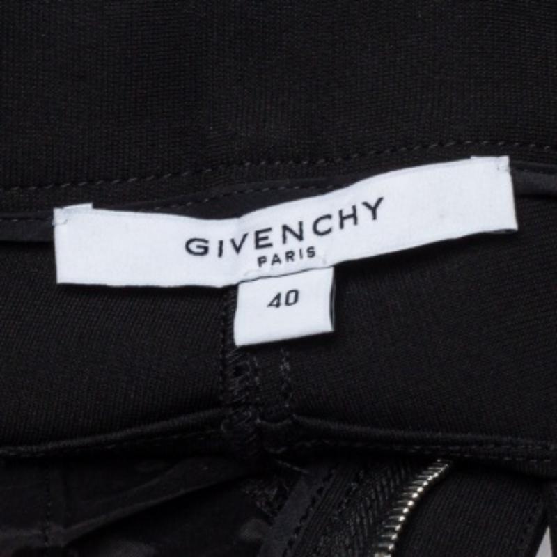 Givenchy Black Knit Skinny Leggings M For Sale 4