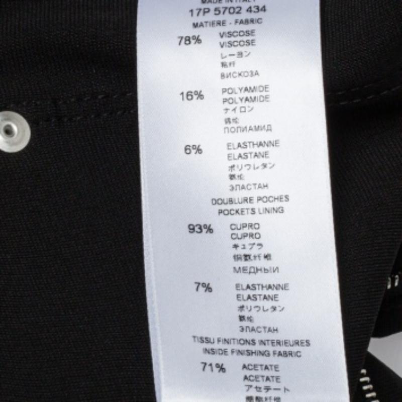 Givenchy Black Knit Skinny Leggings M For Sale 5