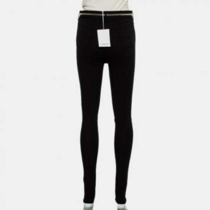 Women's Givenchy Black Knit Zip Detail Leggings M For Sale