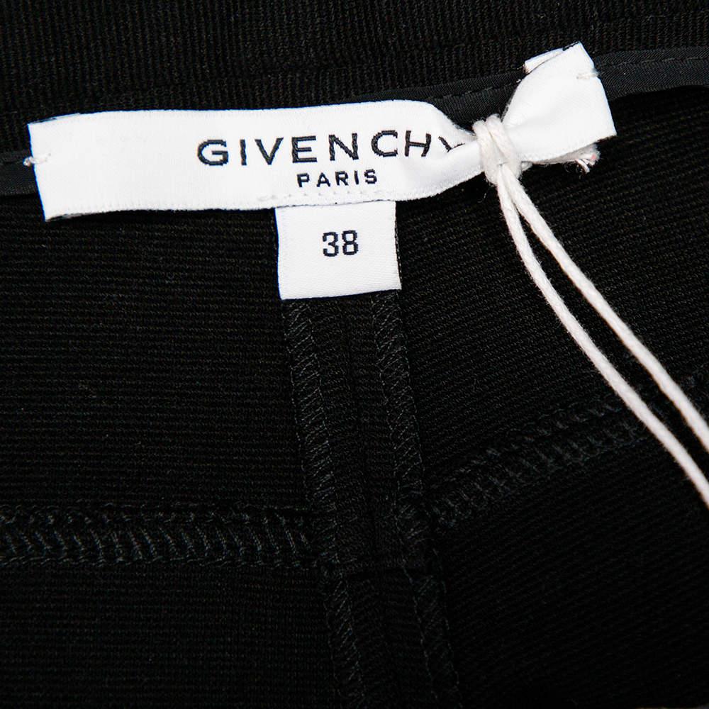 Women's Givenchy Black Knit Zip Detail Leggings M For Sale