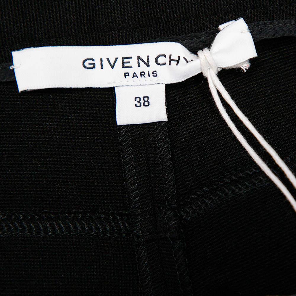 Women's Givenchy Black Knit Zip Detail Leggings M