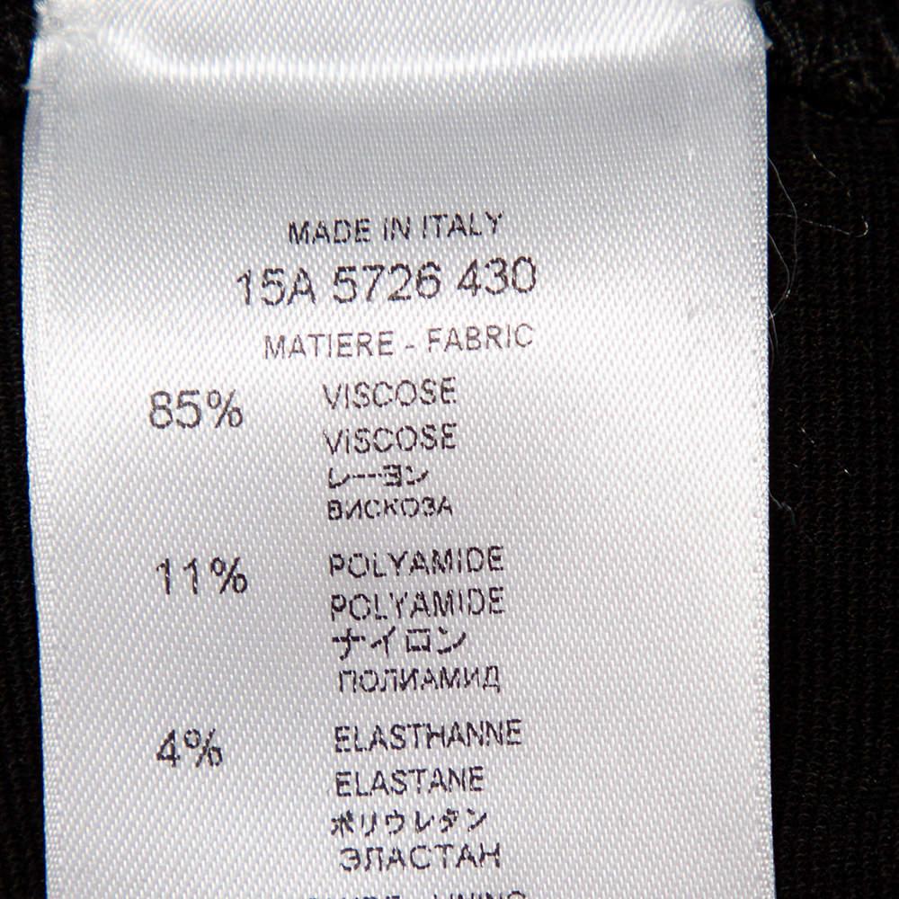 Givenchy Black Knit Zip Detail Leggings M 1
