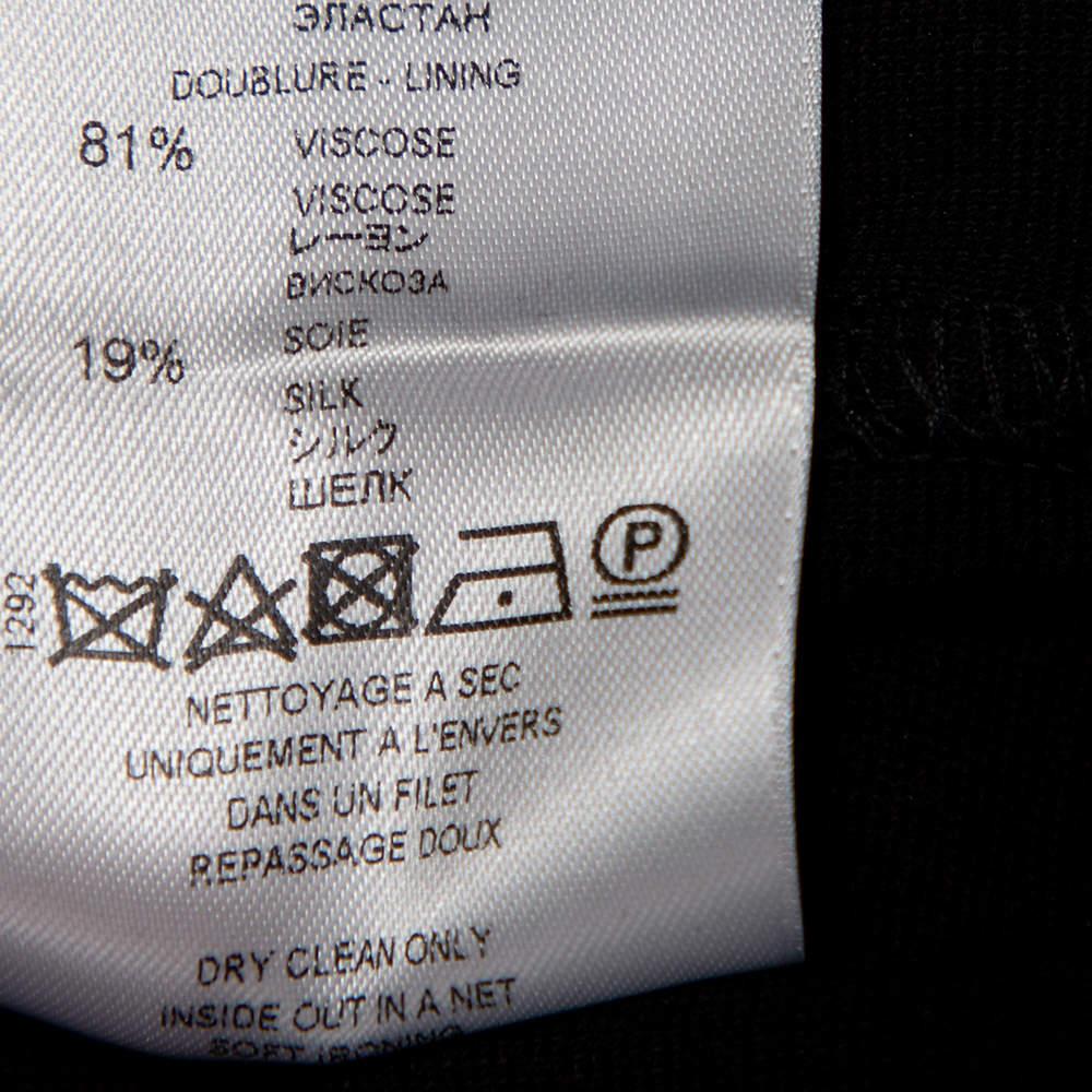 Givenchy Black Knit Zip Detail Leggings M 2