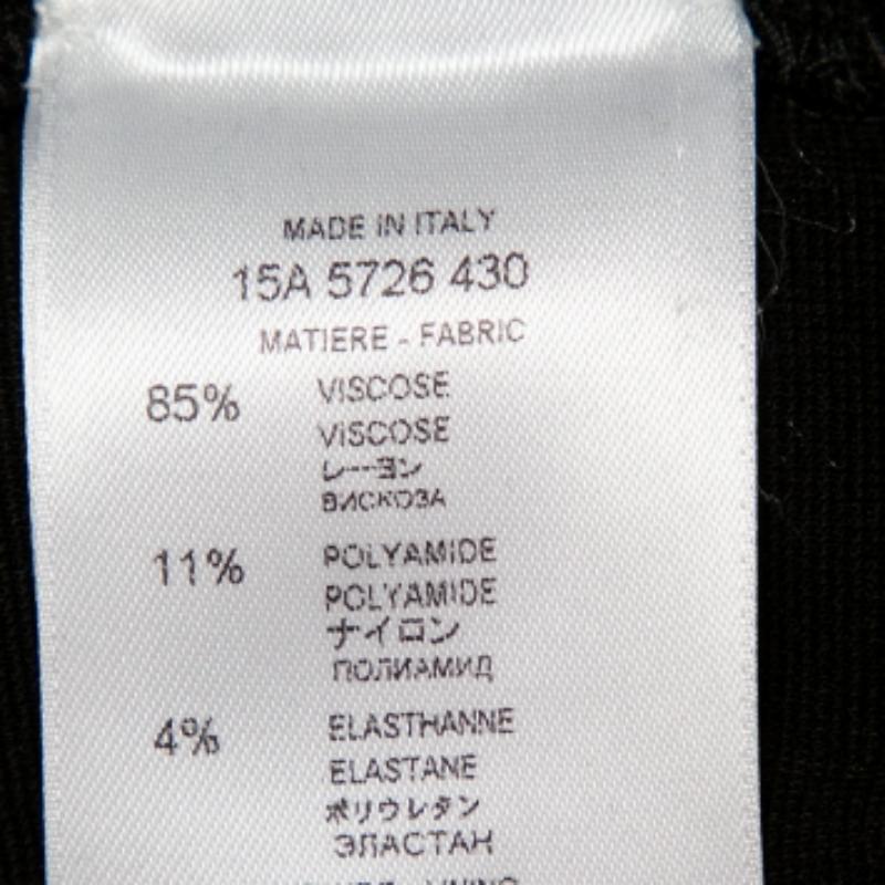 Givenchy Black Knit Zip Detail Leggings M For Sale 4