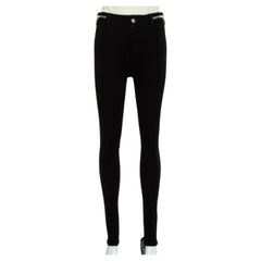 Givenchy Black Knit Zip Detail Leggings M