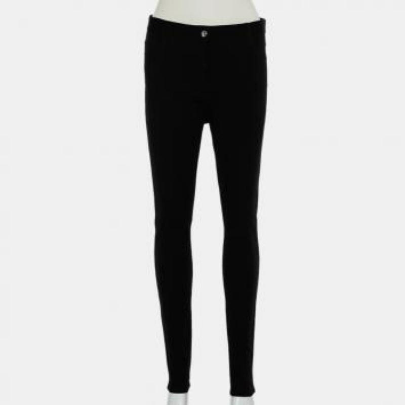 Givenchy Black Knit Zip Front Leggings M For Sale 5