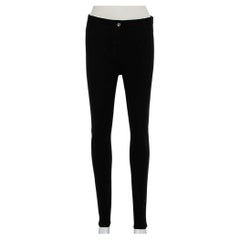 Givenchy Schwarze Strick-Leggings mit Reißverschluss vorne M