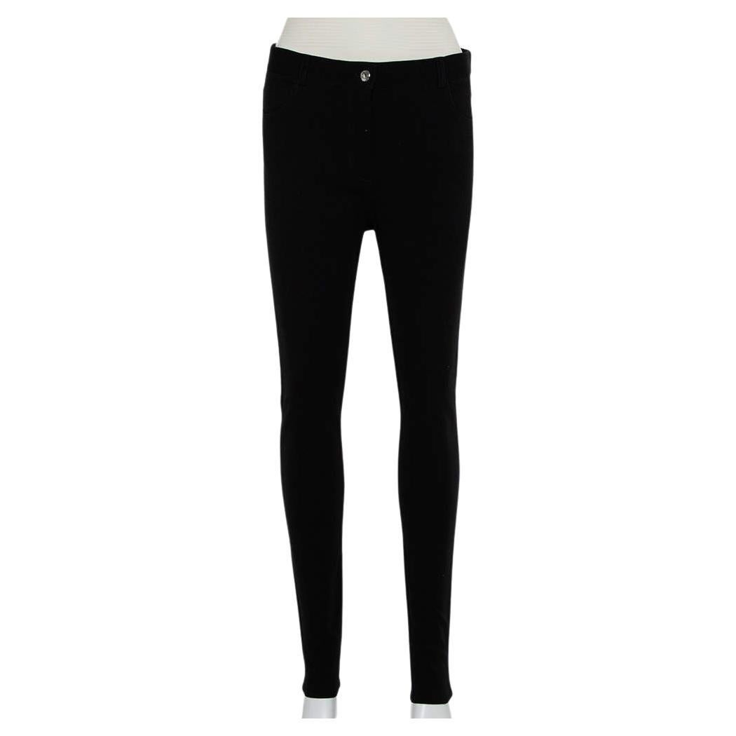 Givenchy Black Knit Zip Front Leggings M For Sale