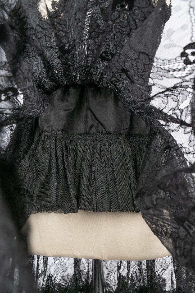 Givenchy, schwarzes Spitzenkleid, 2011 im Angebot 4