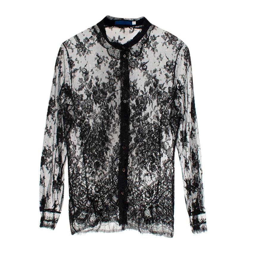 black lace long sleeve top