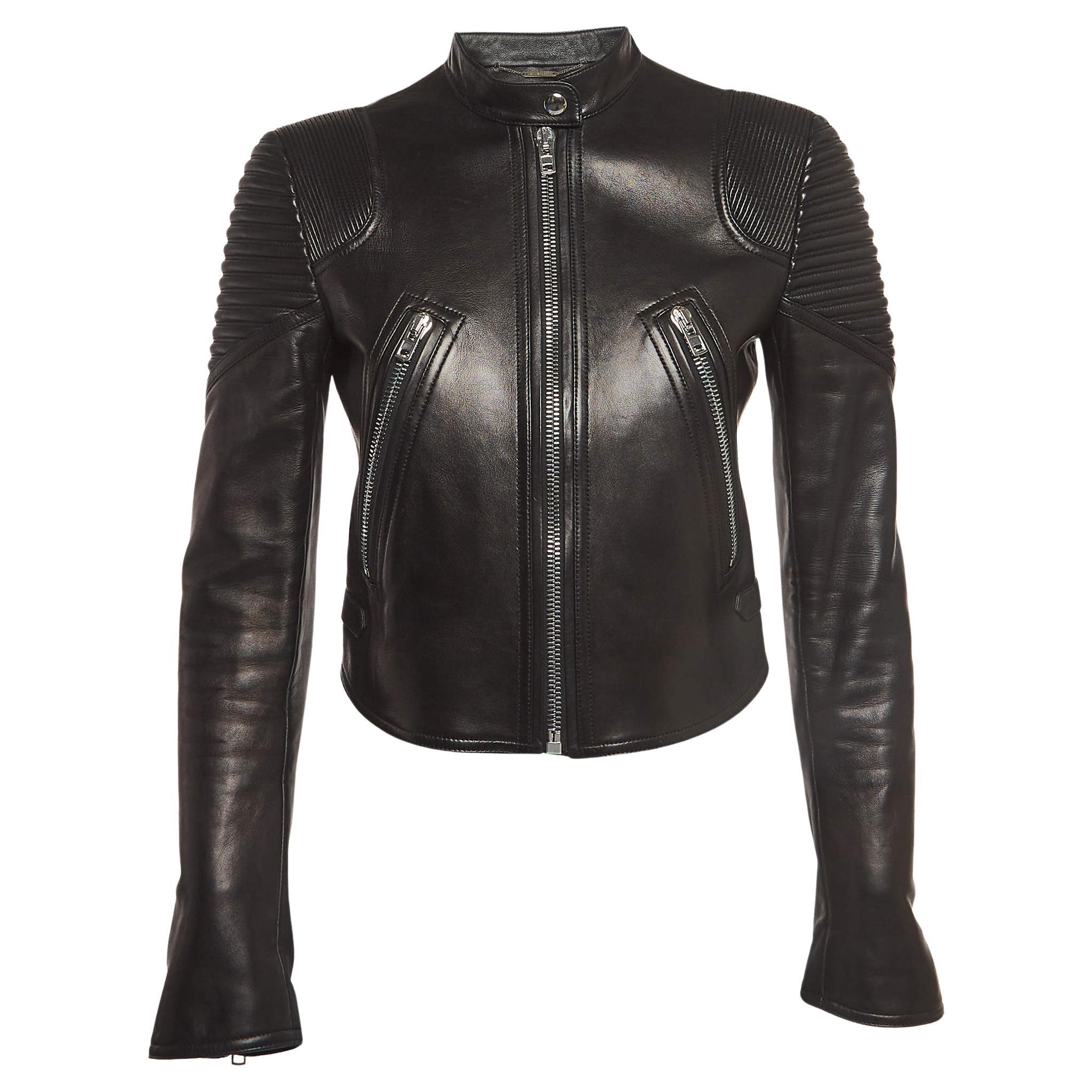 Givenchy Black Lambskin Leather Biker Jacket S
