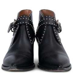 GIVENCHY cuir noir 2019 ELEGANT STUDDED Ankle Boots Shoes 39