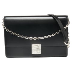 Givenchy Black Leather 4G Chain Shoulder Bag