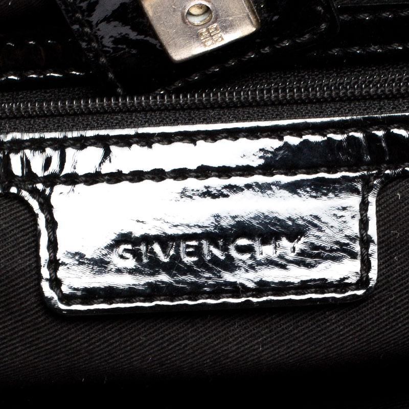 Givenchy Black Leather and Patent Leather Hobo 5