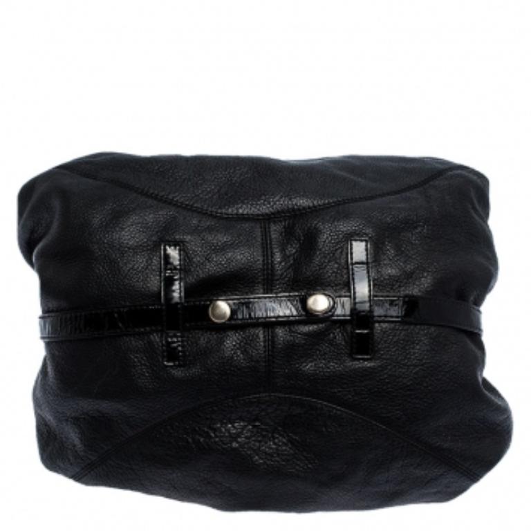 Hobo aus schwarzem Leder und Lackleder von Givenchy im Angebot 3