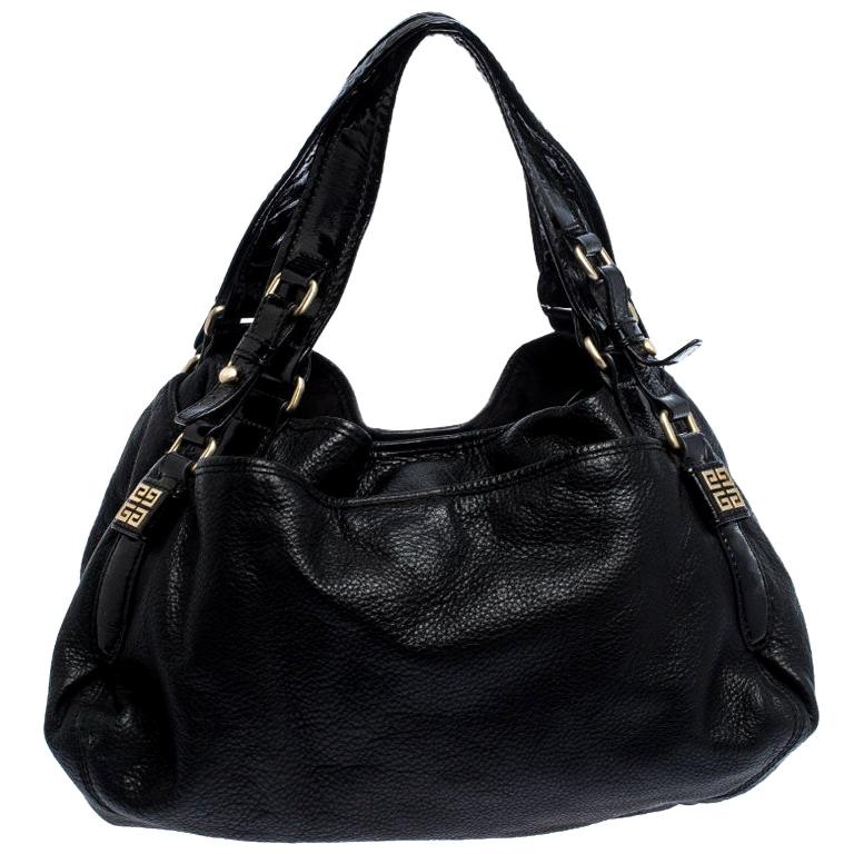 Givenchy Black Leather and Patent Leather Hobo For Sale at 1stDibs ...