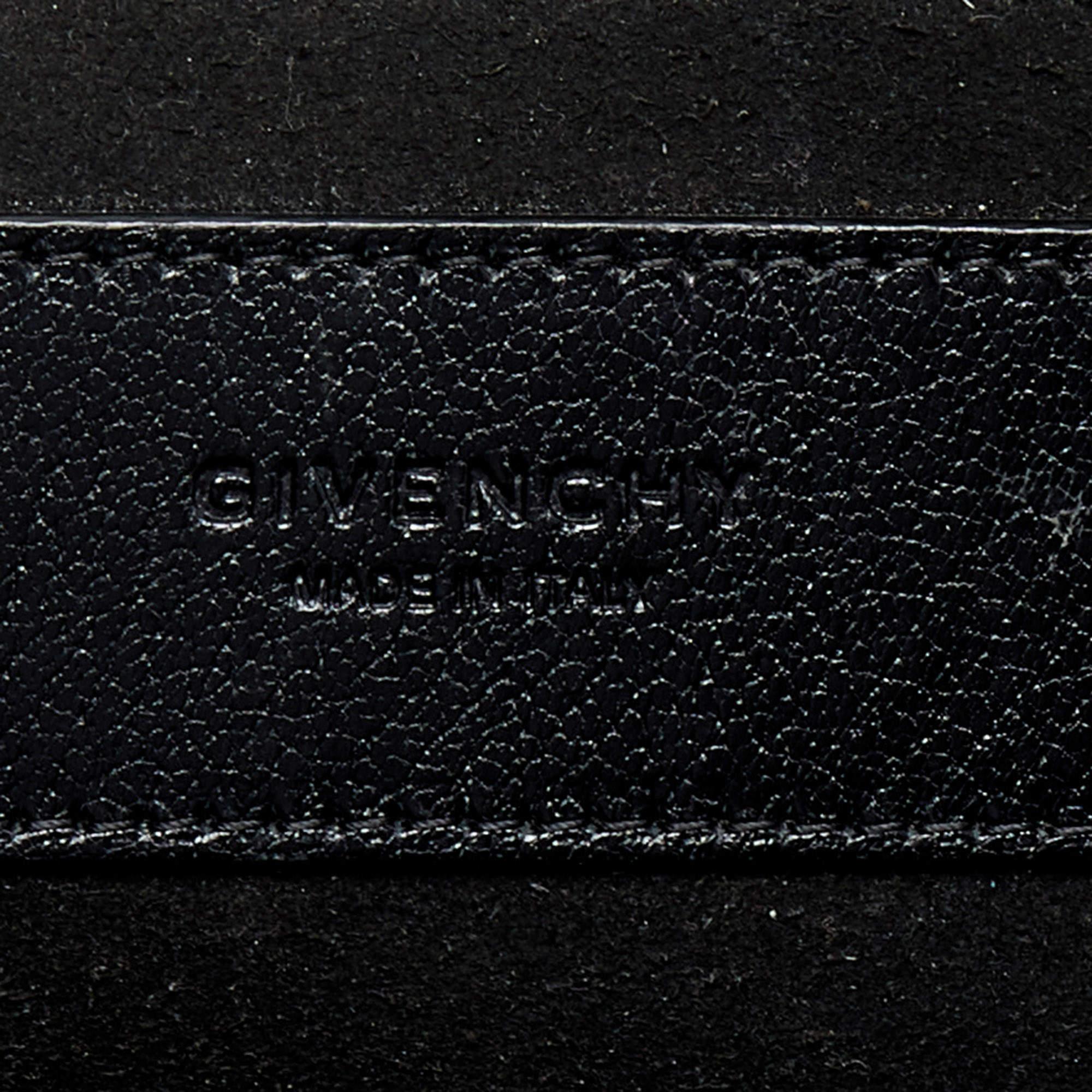 Givenchy Black Leather and Suede Small GV3 Shoulder Bag 7