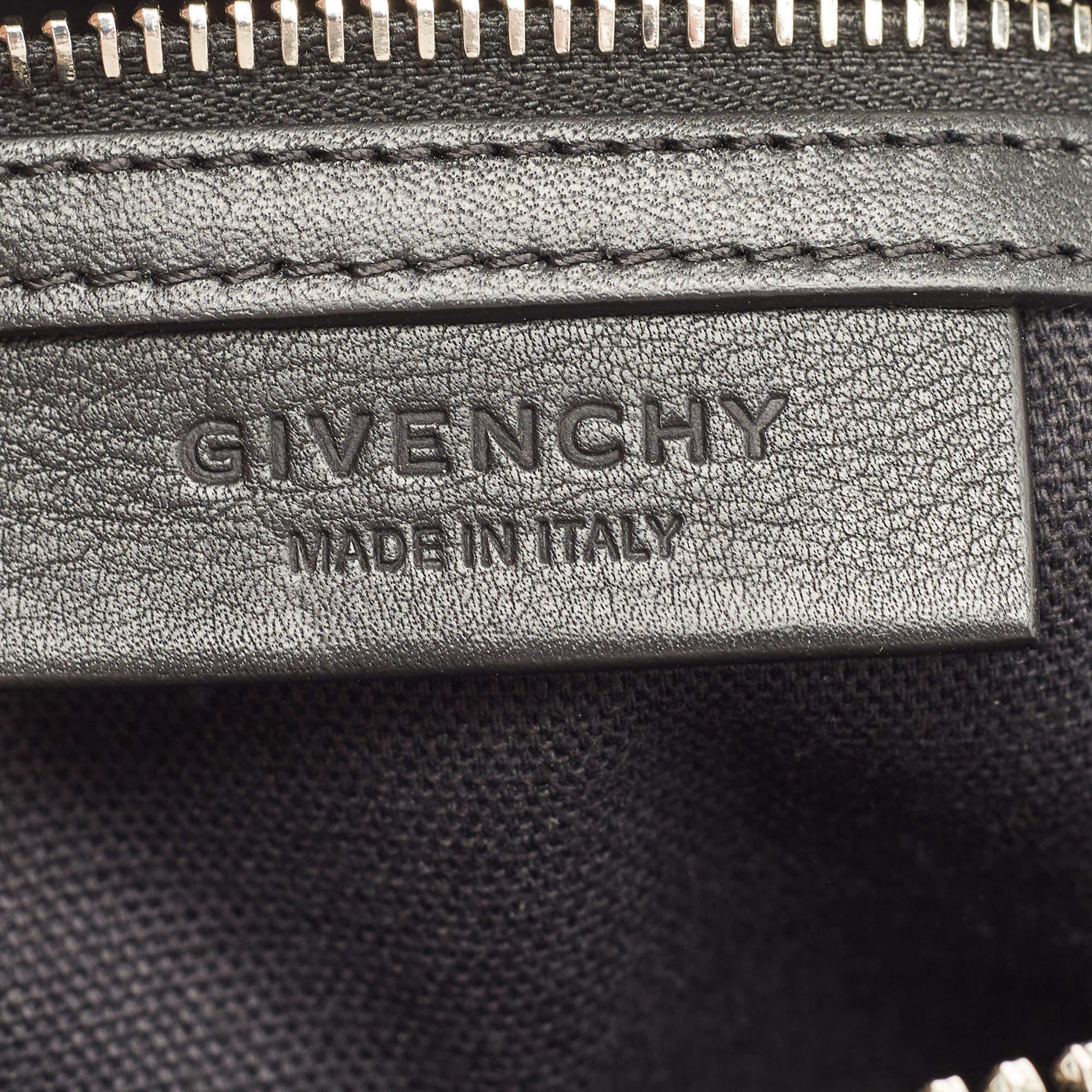 Givenchy Black Leather and Velvet Small Devore Antigona Satchel 1