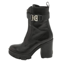 Givenchy Black Leather Ankle Boots Size 40
