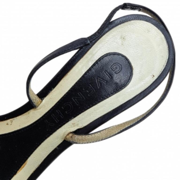 De las mujeres Givenchy Sandalias de piel negra con correa en el tobillo Talla 37 en venta