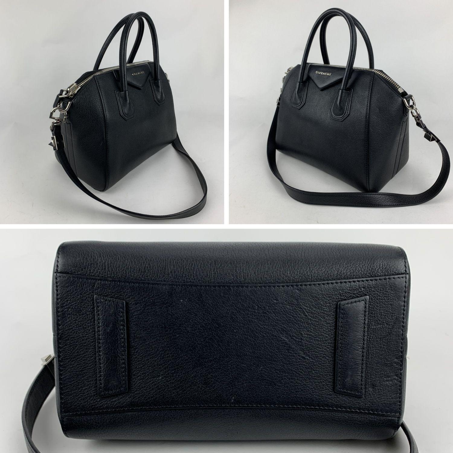Women's Givenchy Black Leather Small Antigona Bag Satchel Handbag with Strap