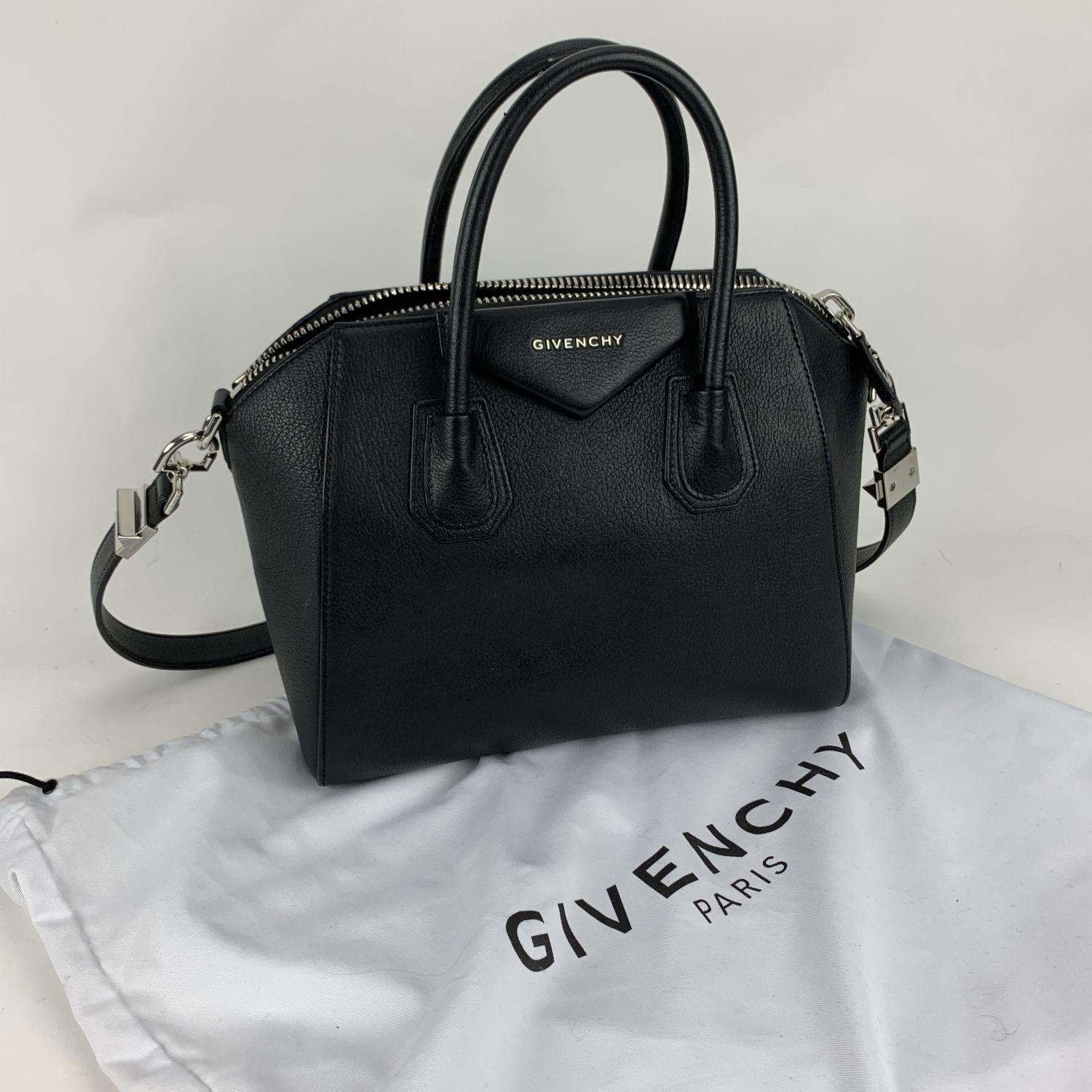 Givenchy Black Leather Small Antigona Bag Satchel Handbag with Strap 3