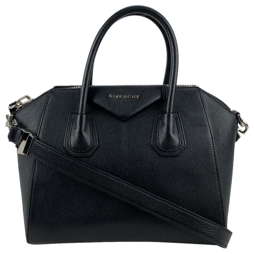 Givenchy Black Leather Small Antigona Bag Satchel Handbag with Strap