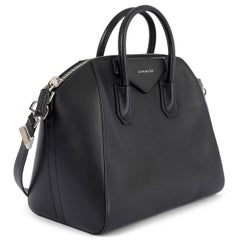 GIVENCHY black leather ANTIGONA MEDIUM Tote Bag