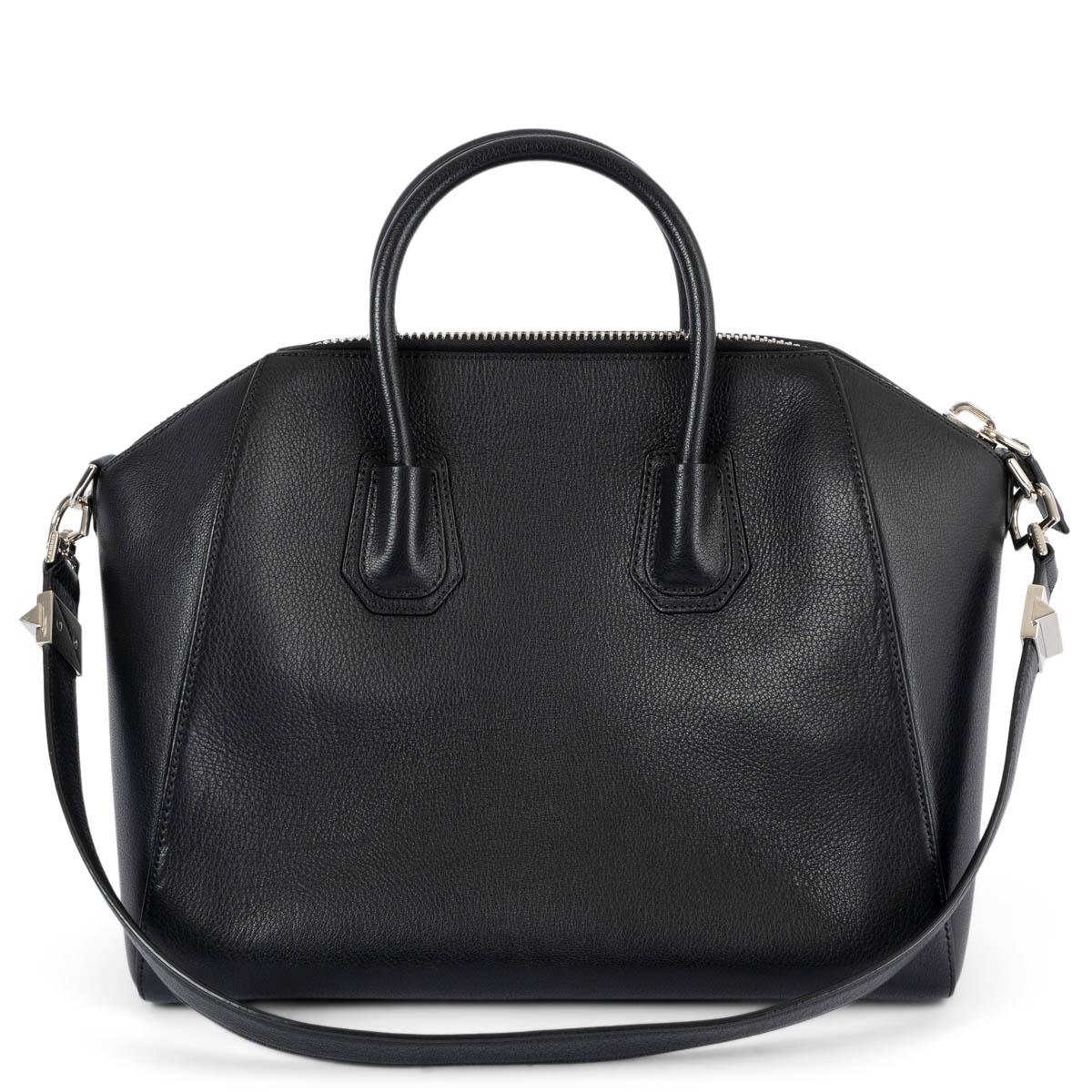 Black GIVENCHY black leather ANTIGONA MEDIUM Tote Bag For Sale