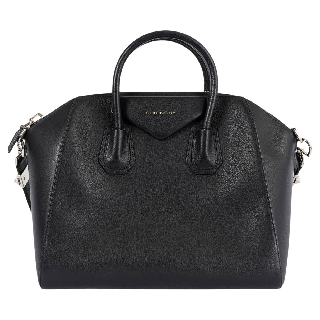 GIVENCHY black leather ANTIGONA MEDIUM Tote Bag