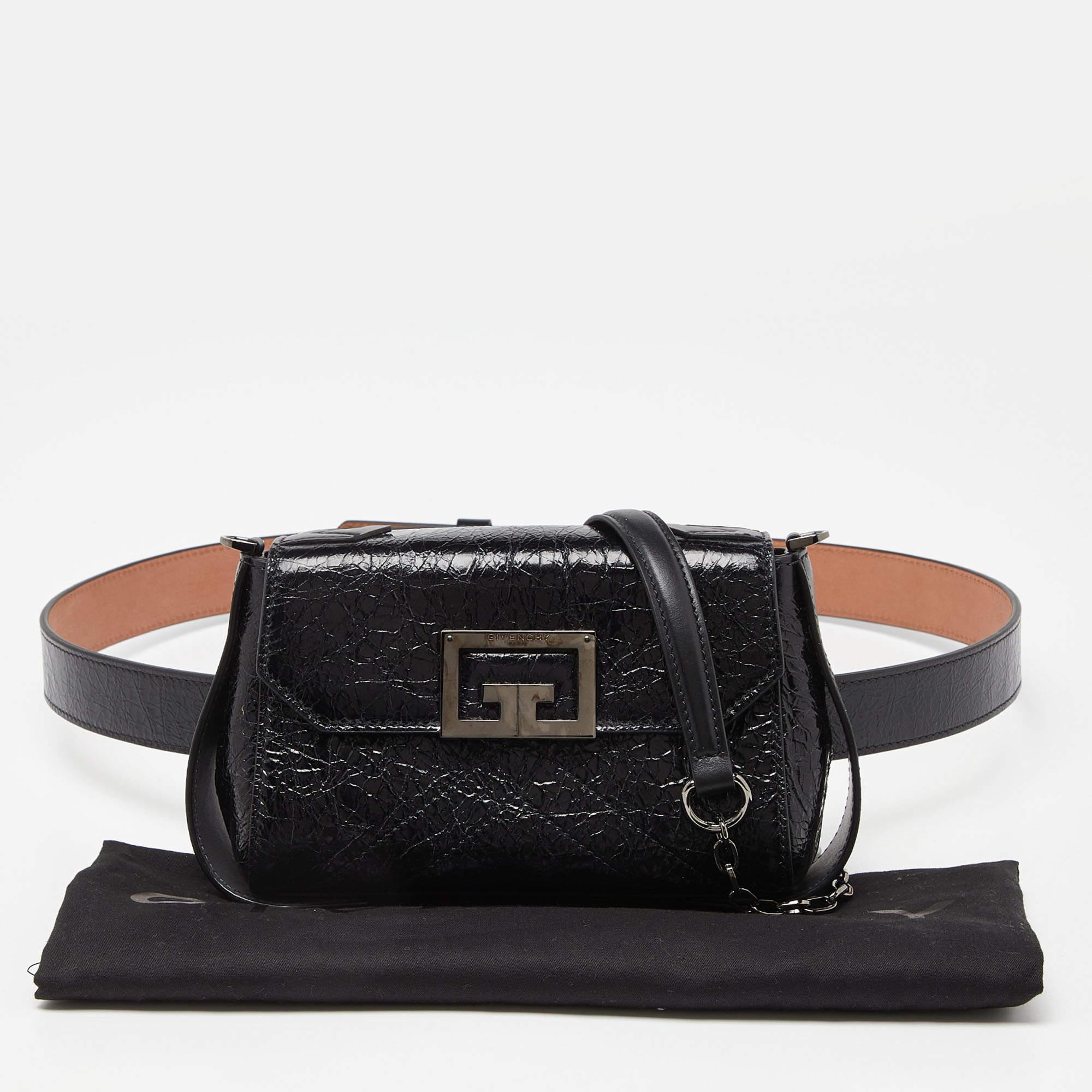 Givenchy Black Leather Belt Bag For Sale 9