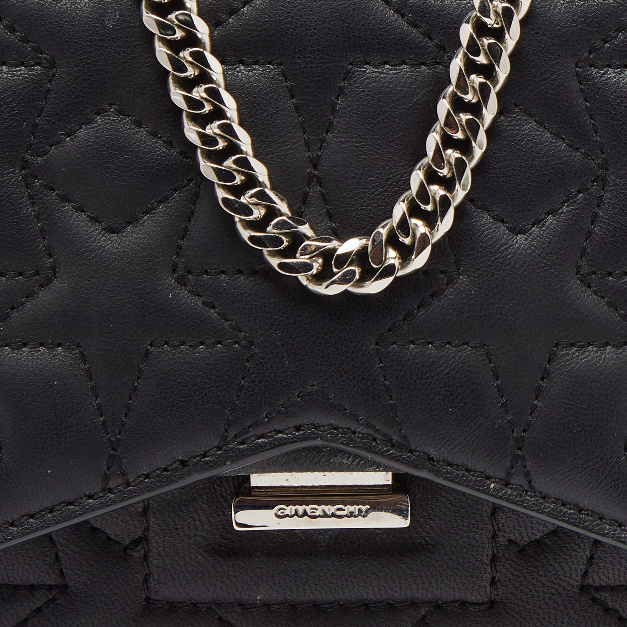 Women's Givenchy Black Leather Bow Cut Flap Chain Bag