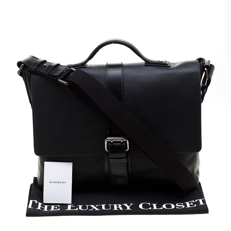 Givenchy Black Leather Briefcase 6