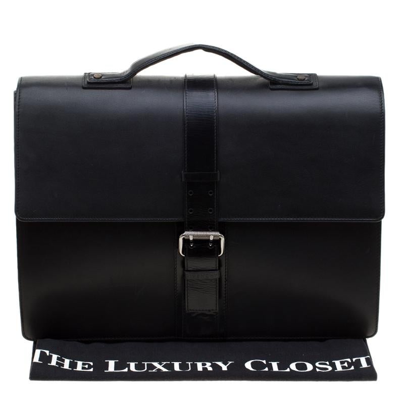Givenchy Black Leather Briefcase 4