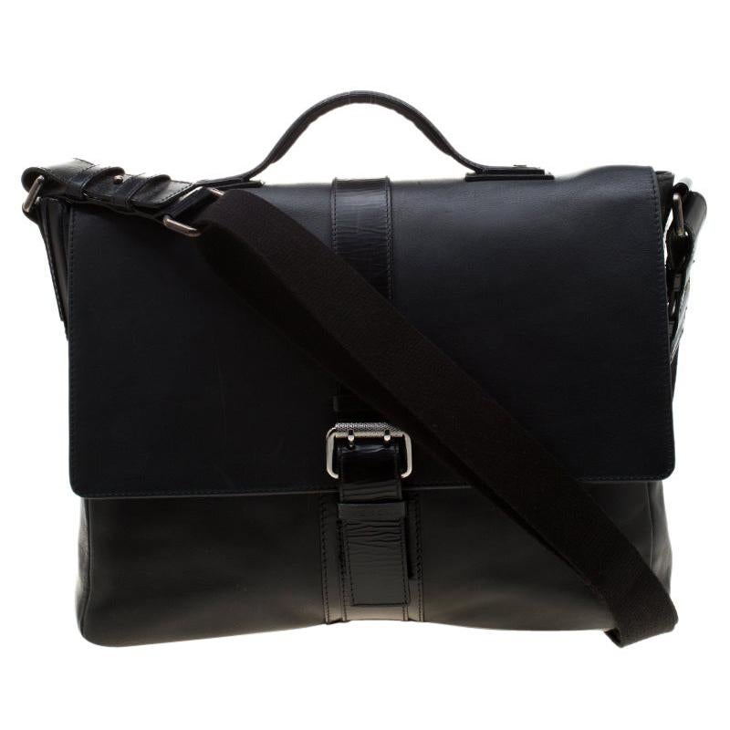 Givenchy Black Leather Briefcase