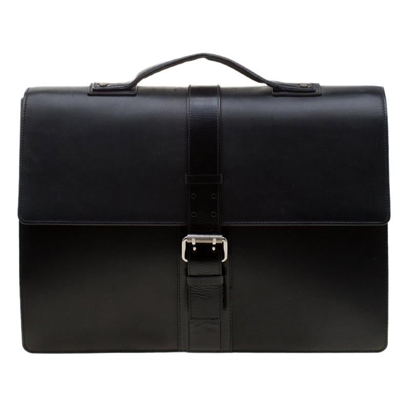Givenchy Black Leather Briefcase