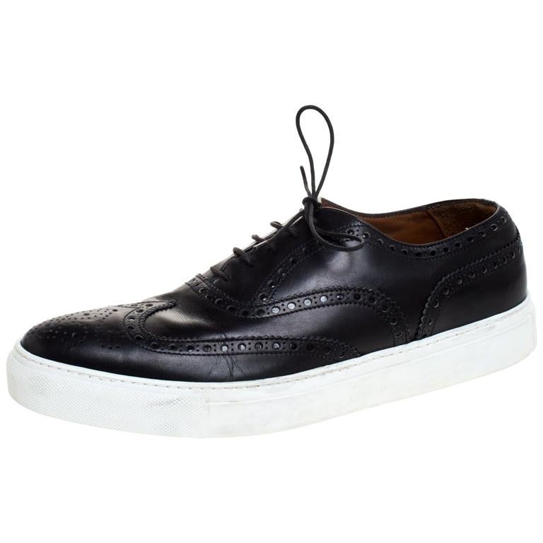 Givenchy Black Leather Brogue Wingtip Oxford Sneakers Size 42 For Sale