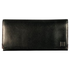 GIVENCHY Black Leather Checkbook Wallet