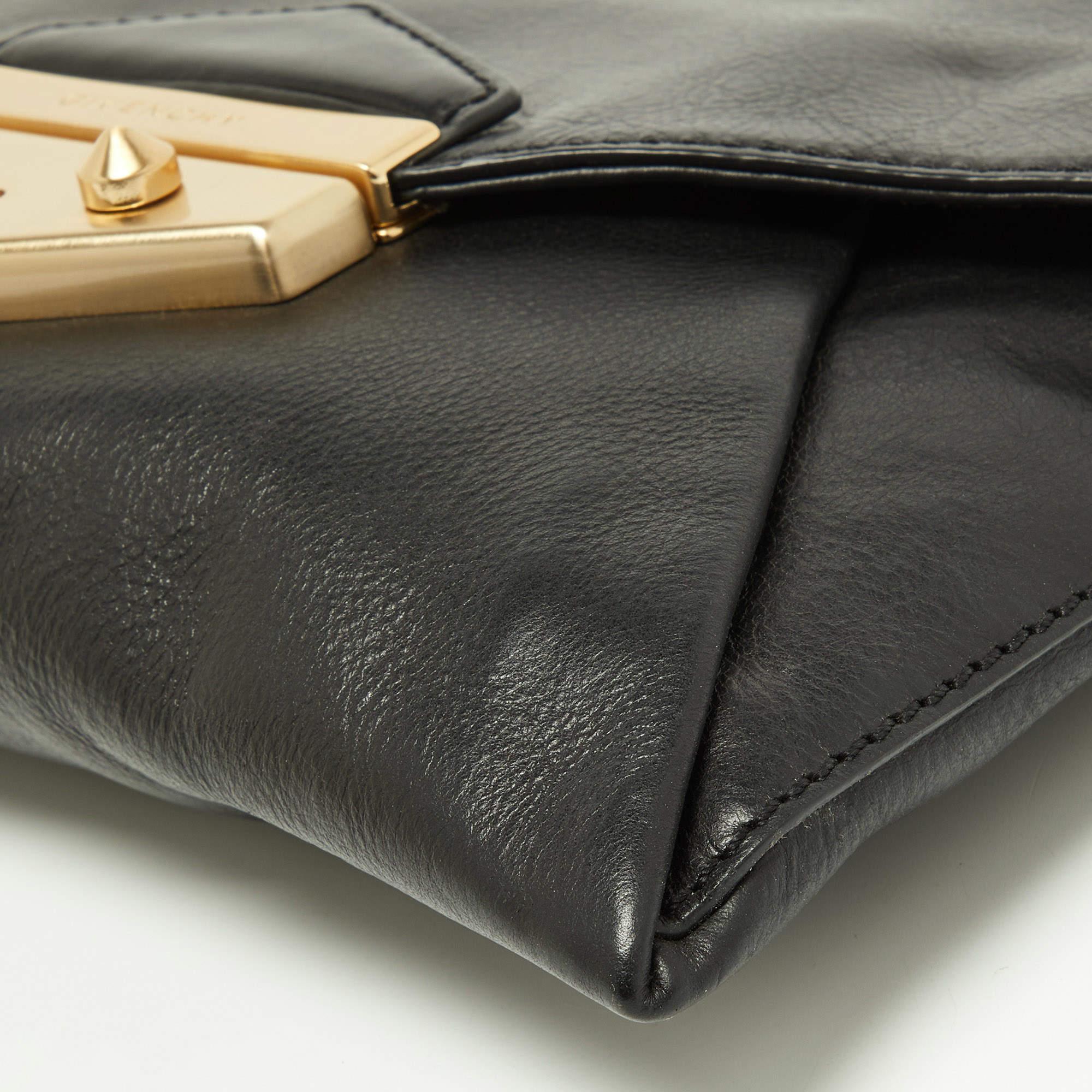 Givenchy Black Leather Envelope Antigona Clutch 2