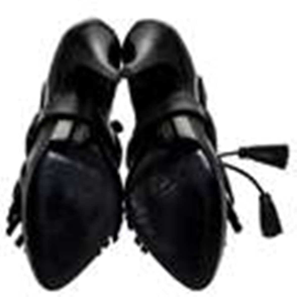 Givenchy Bottines noires à franges et à lacets, taille 37 en vente 17