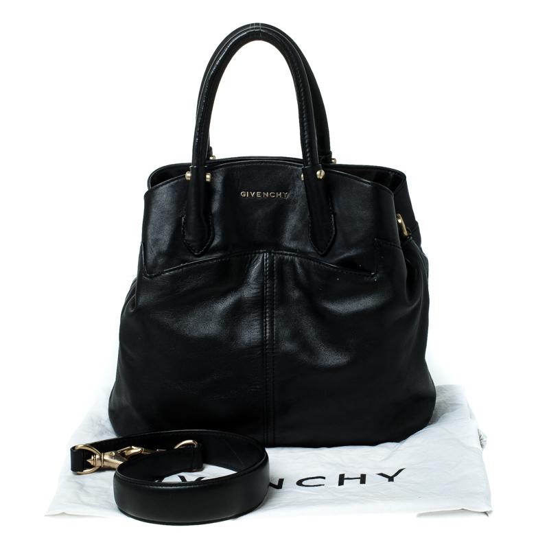Givenchy Black Leather Front Pocket Satchel 8