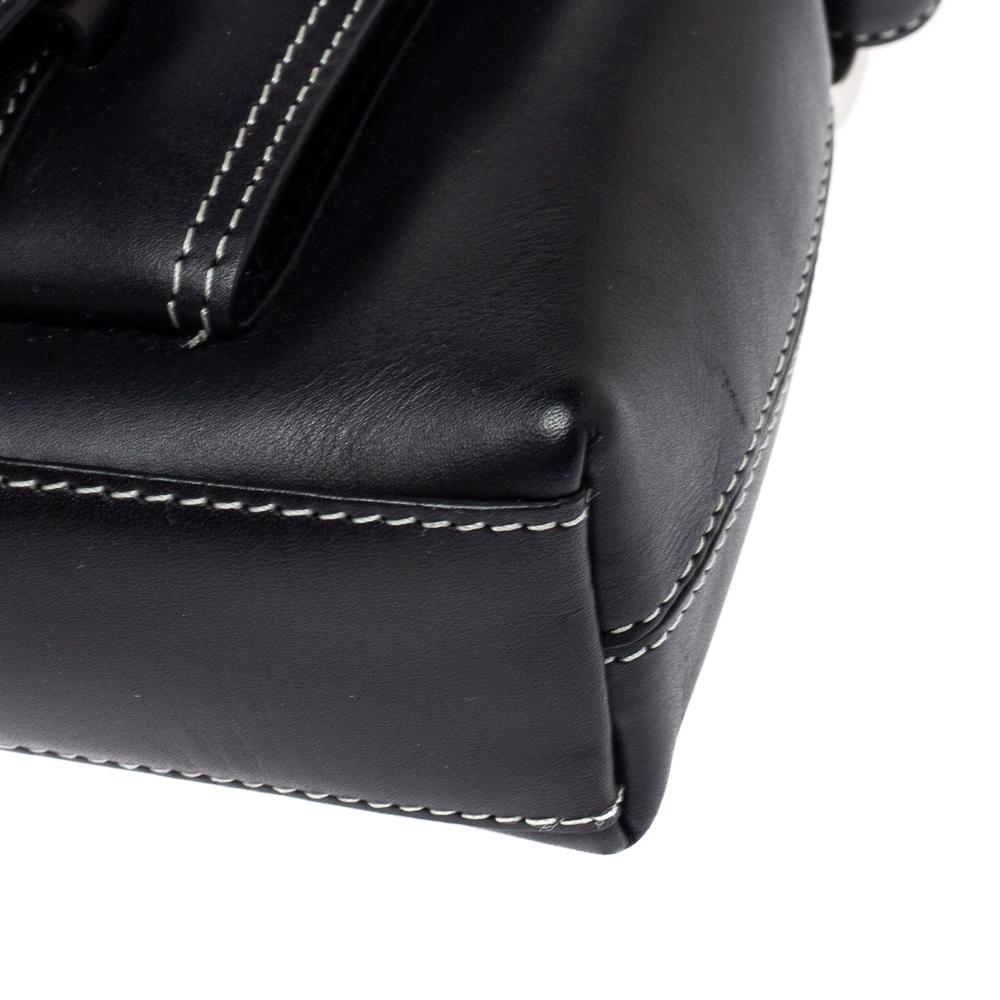 Givenchy Black Leather Front Pocket Shoulder Bag 3