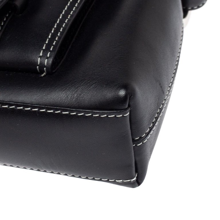Givenchy Black Leather Front Pocket Shoulder Bag at 1stDibs